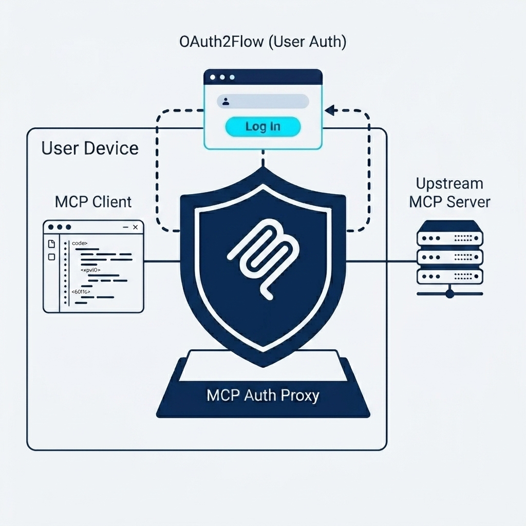 Co-located MCP Client and Auth Proxy - OAuth Flow